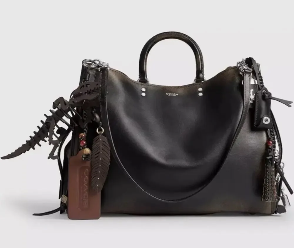 NWT Coach Official Rogue Bag 40 Loved Leather Charm CDZ54